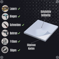 Acrylglas Platte PMMA 3mm - Weiß/Blickdicht XT 3