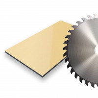 Alu Verbundplatte Zuschnitt Spiegel-Gold gallery