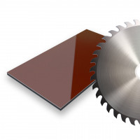 Alu Verbundplatte Zuschnitt Braun/RAL801 gallery