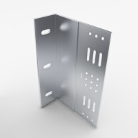 Aluminium-L-Wandhalter mit RL Holz & gallery