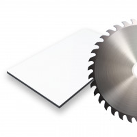 Alu Verbundplatte Zuschnitt Weiß/R gallery